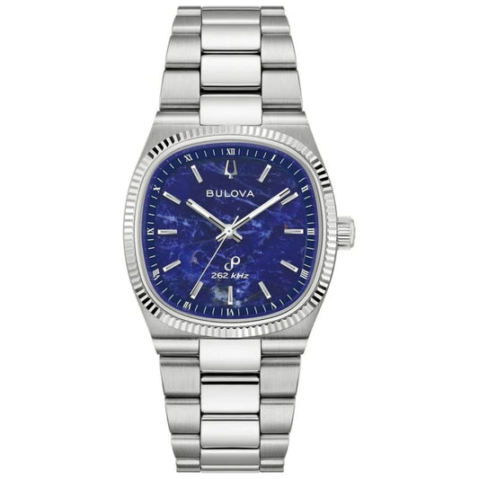 Stainless Steel Blue Dial Square Watch