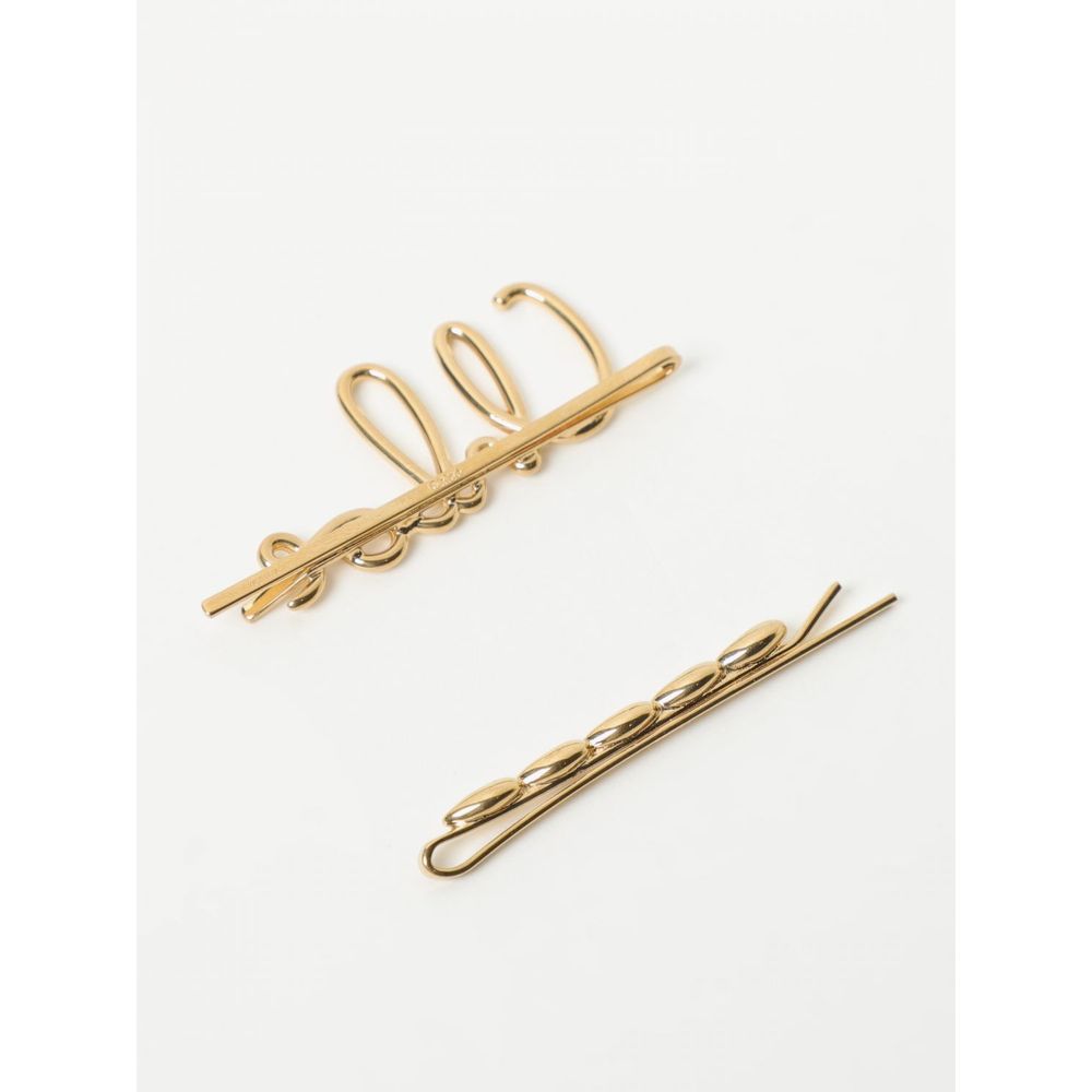 Chloé Engraved Brown Metal Hair Clip