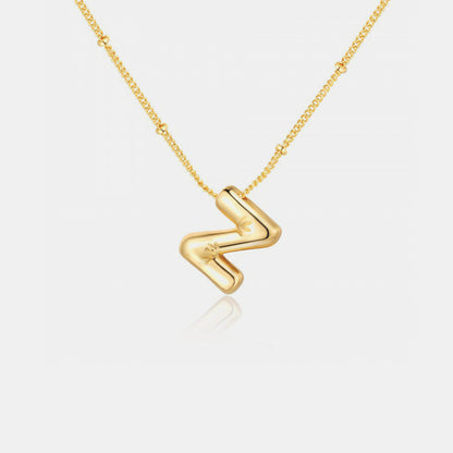 Gold-Plated Bubble Initial Necklace - Undeniably LUXE