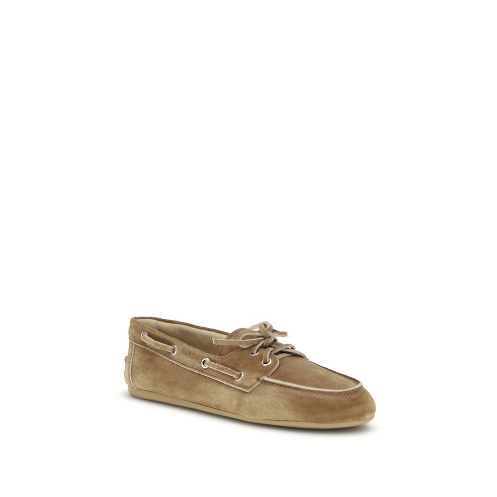 Miu Miu Delavé Beige Suede Loafers
