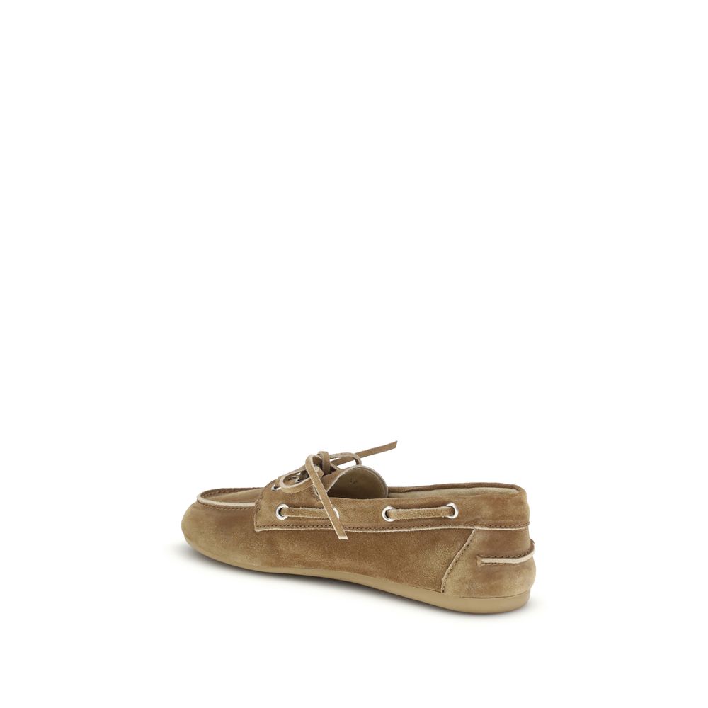 Miu Miu Delavé Beige Suede Loafers