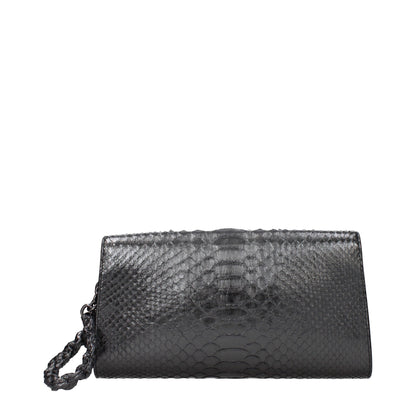Gray Skin Clutch Bag