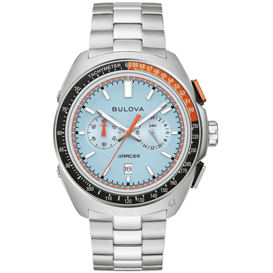 Bulova Racer Chronograph Blue Stainless Steel Watch
