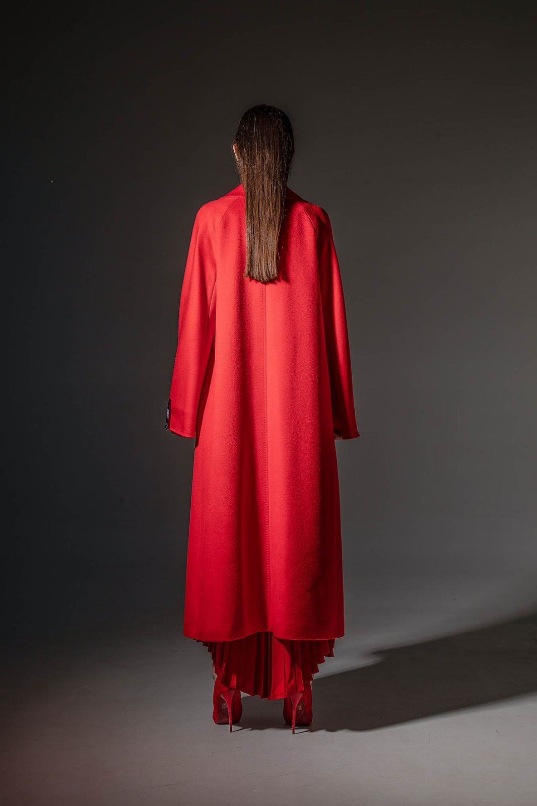 Chester Wool Cashmere Coat Sicily Red Coat