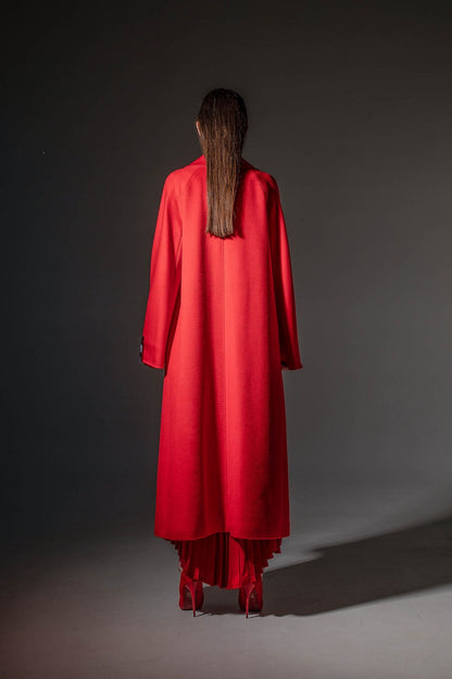 Chester Wool Cashmere Coat Sicily Red Coat