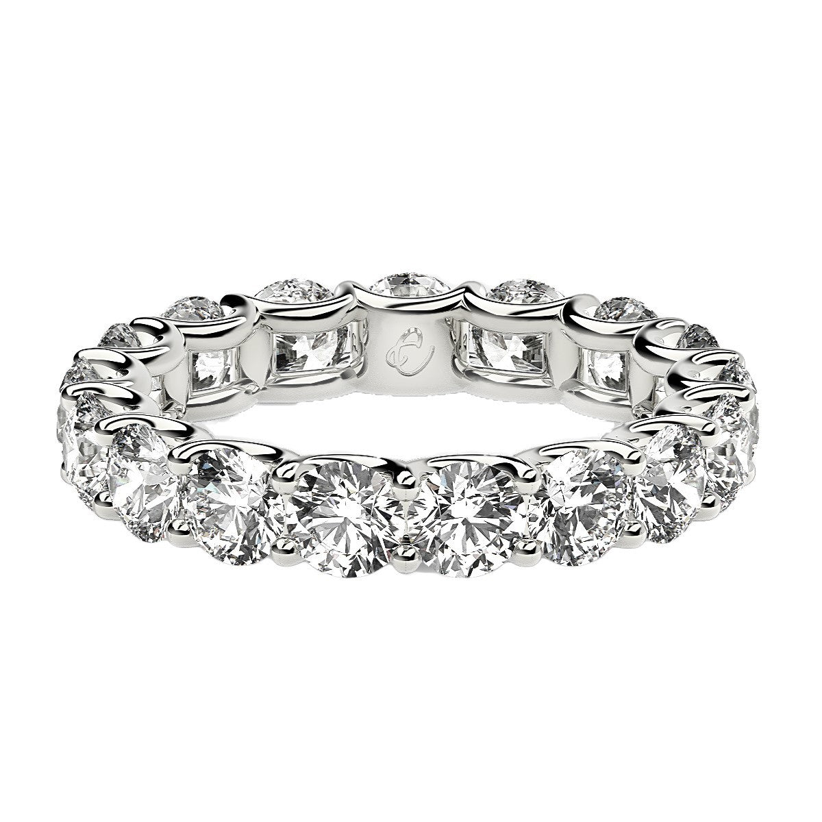 14K White Gold 3 cttw Lab Grown Diamond Eternity Ring