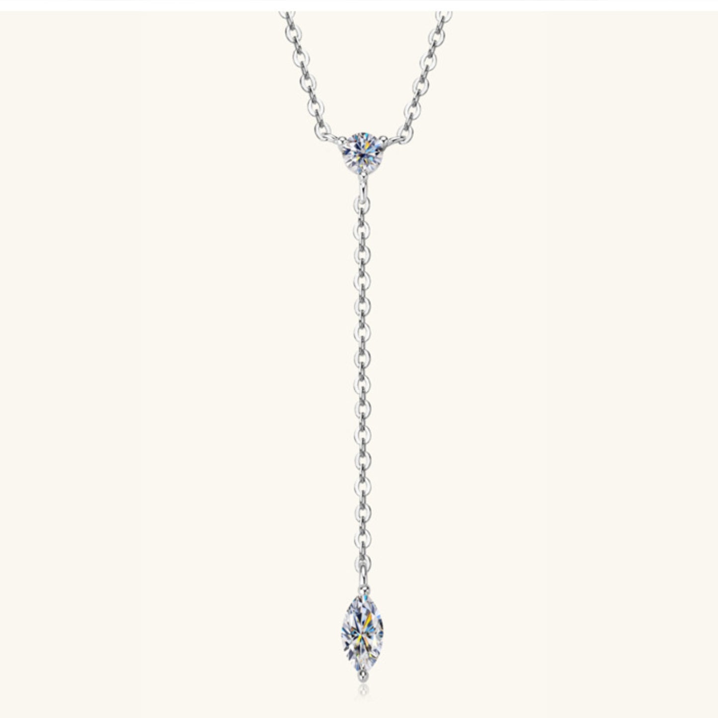 Moissanite Sterling Silver Necklace - Undeniably LUXE