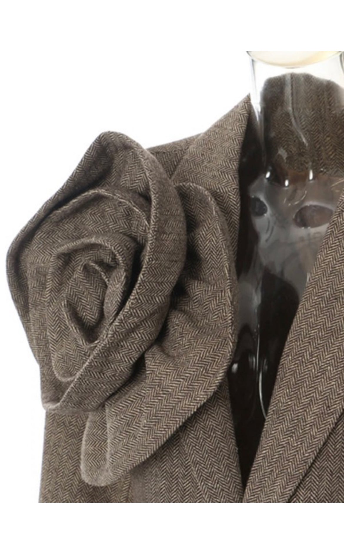 Herringbone Blazer with Bow Detail - Undeniably LUXE