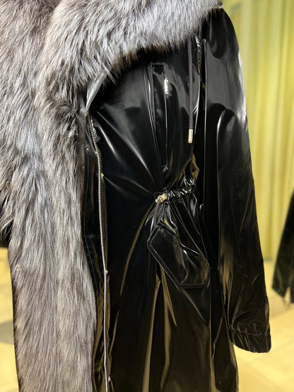 Silver Fox Fully Lined Hood Rabbit Insulated Parka