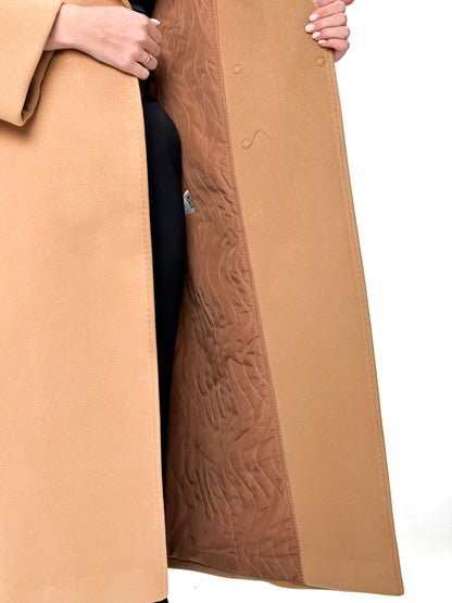 Monique Tailored Cashmere Wool Blend Coat in Bluff