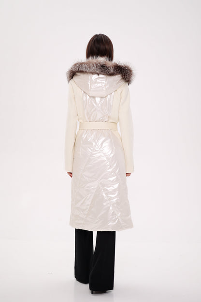 Saga® Furs Silver Fox Wool Alpaca Freudenberg Comfortemp® Coat