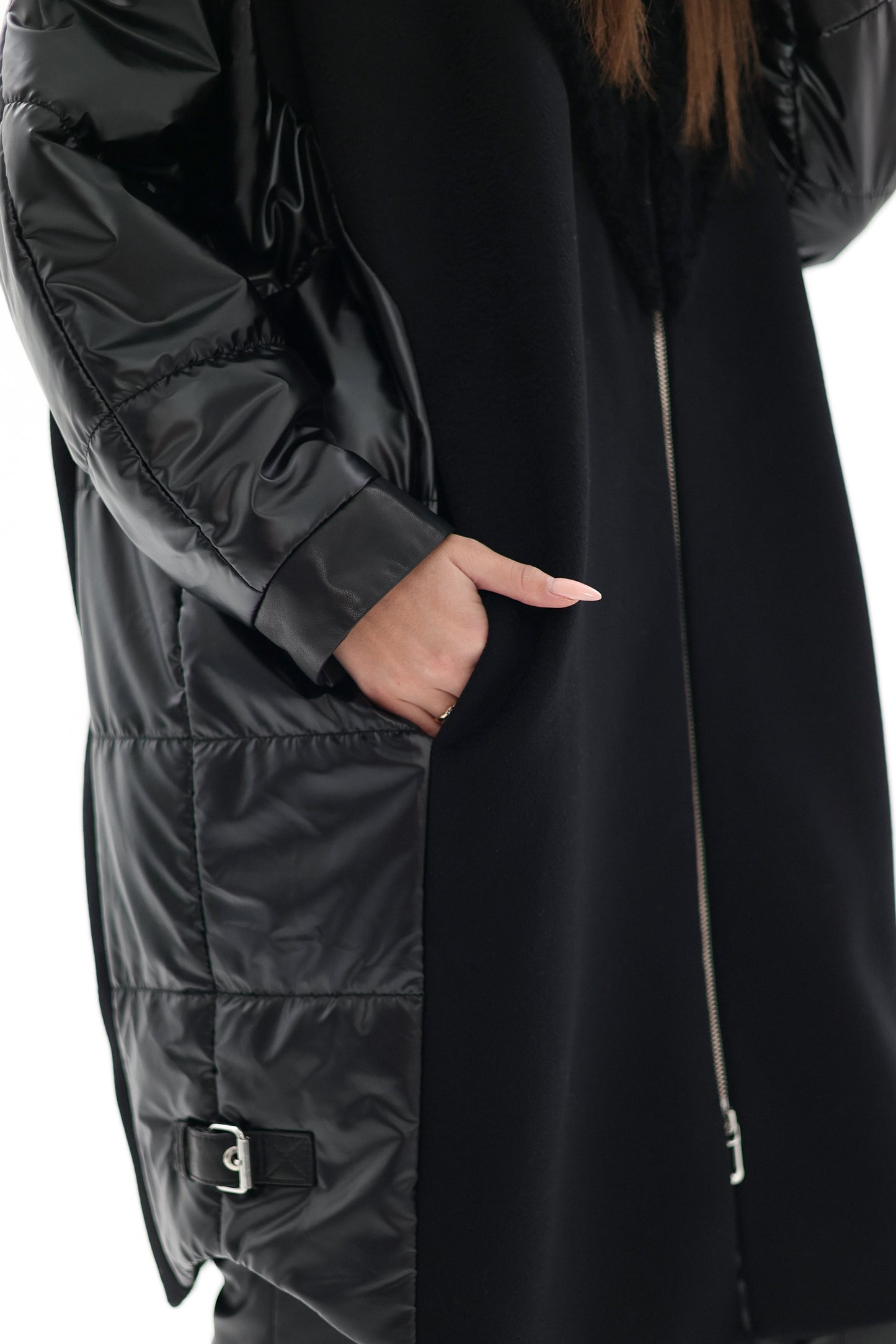 Silver Fox Fur Italian Cashmere Wool Freudenberg Comfortemp® Coat