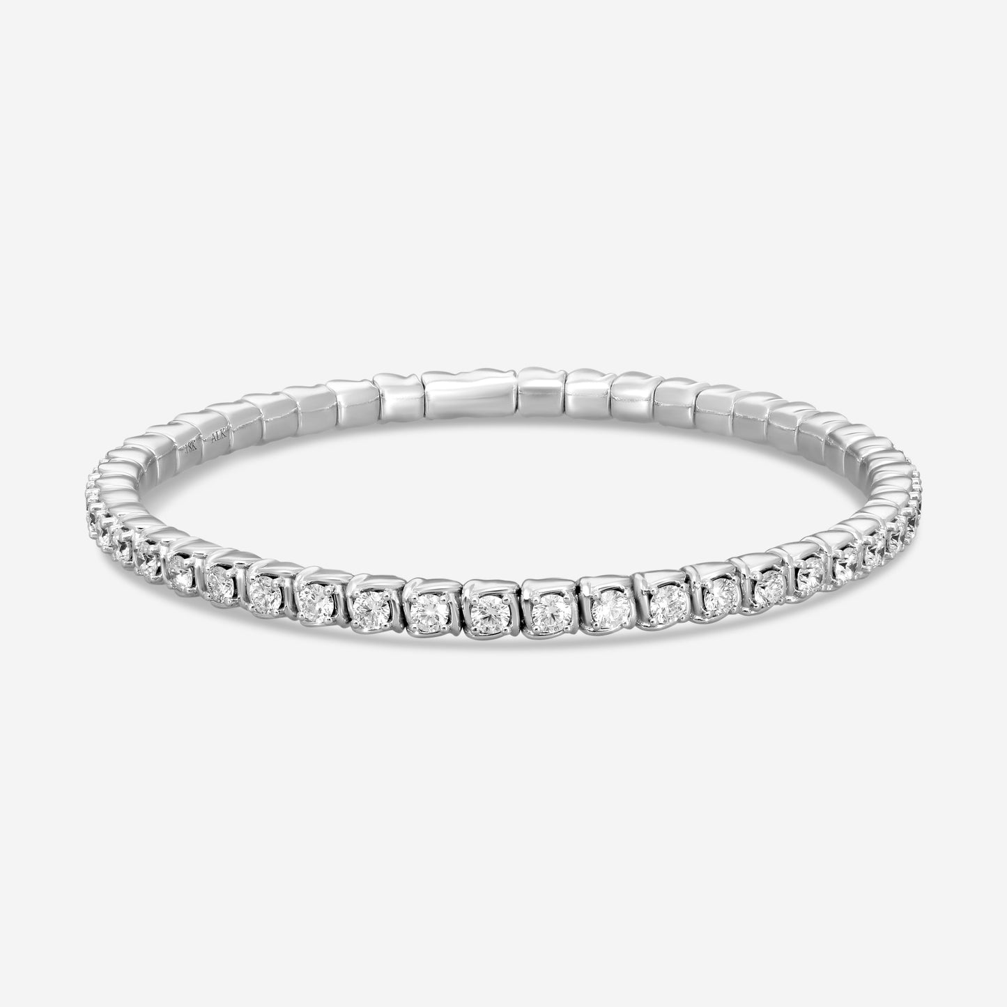 Ina Mar Stretch Diamond Tennis Bracelet in 18K White Gold