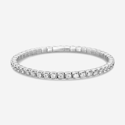 Ina Mar Stretch Diamond Tennis Bracelet in 18K White Gold
