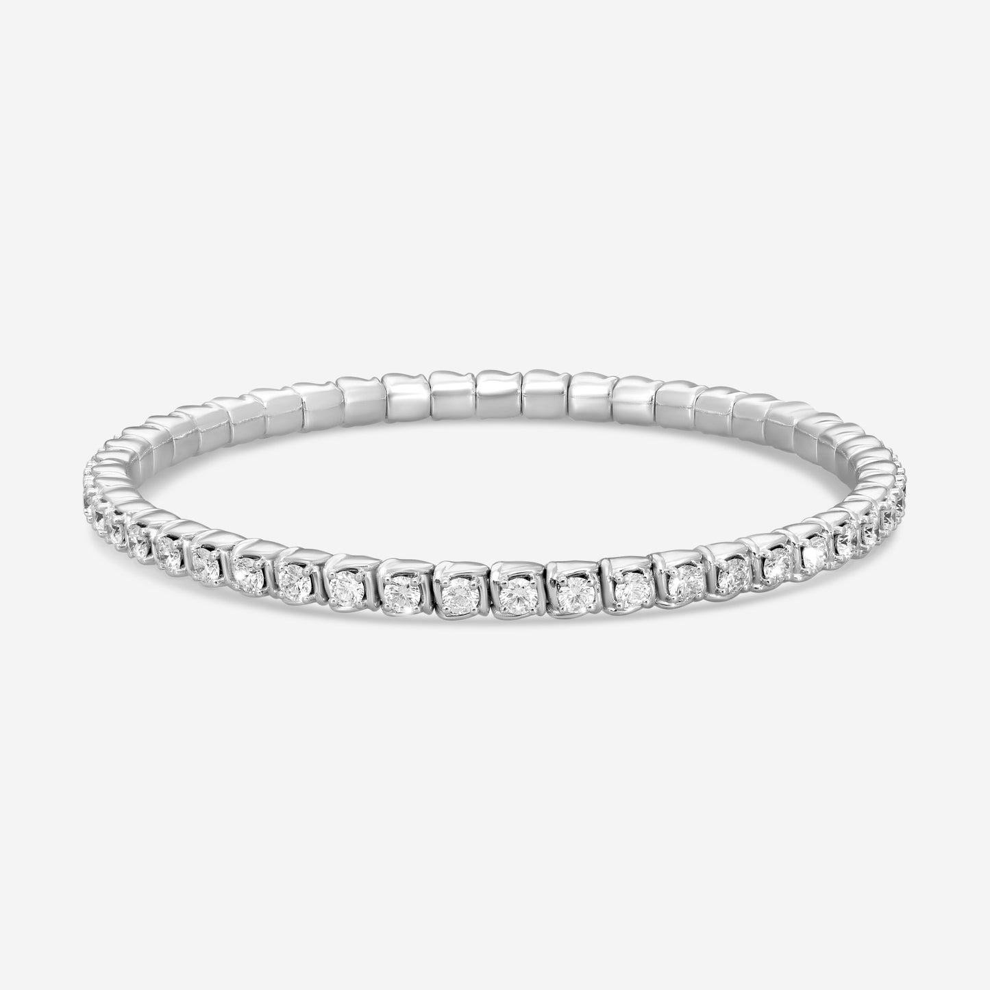Ina Mar Stretch Diamond Tennis Bracelet in 18K White Gold