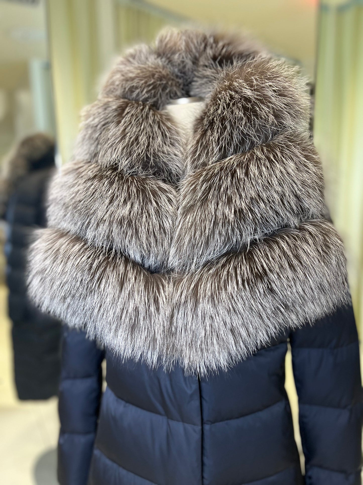 Kaimana Fox Fur Trim Down Coat
