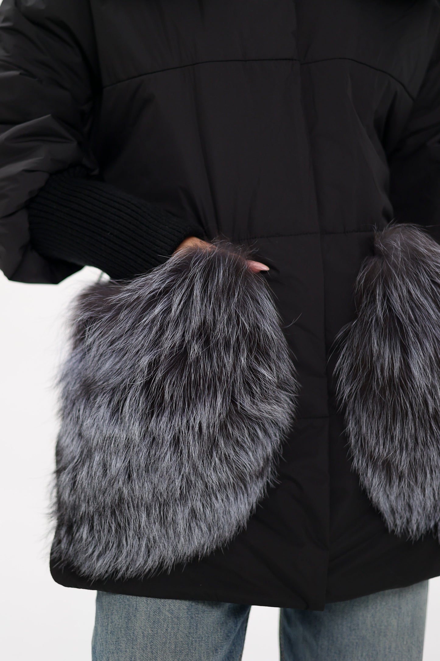 Silver Fox Down Fill Coat