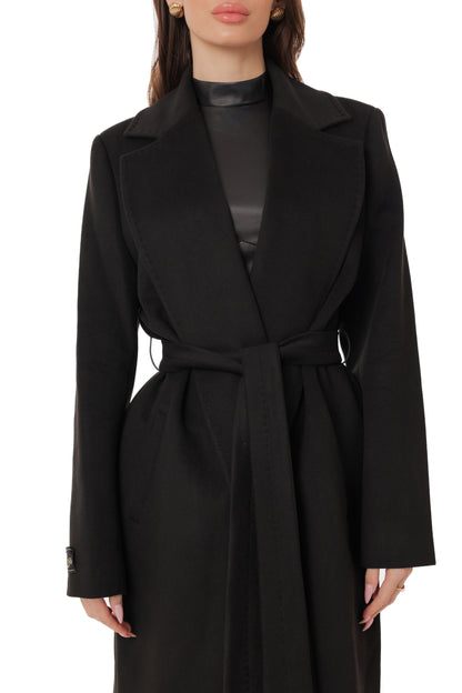 Lafayette Cashmere Blend Overcoat in Black