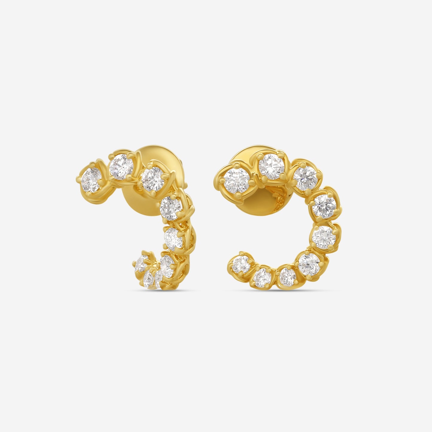 Ina Mar 18K Yellow Gold Diamond Earrings
