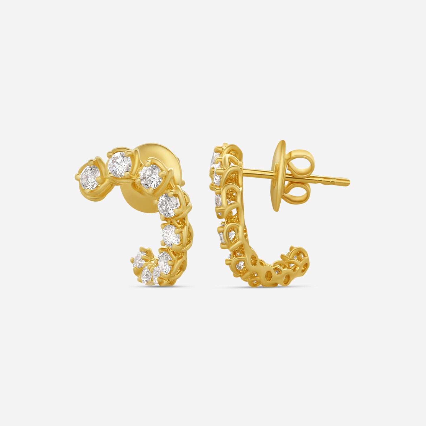 Ina Mar 18K Yellow Gold Diamond Earrings