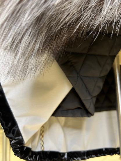 Silver Fox Fully Lined Hood Rabbit Insulated Parka