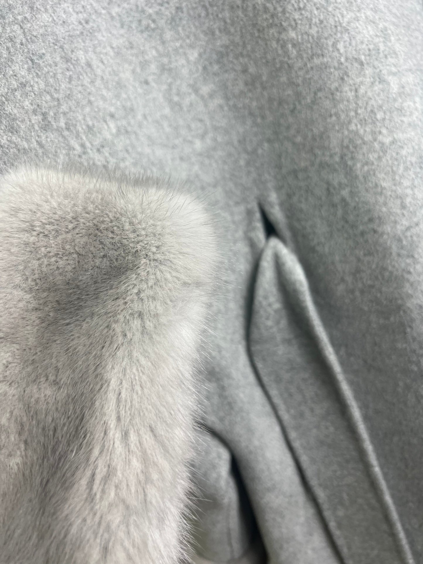 Scandinavian Mink Fur Virgin Wool Coat