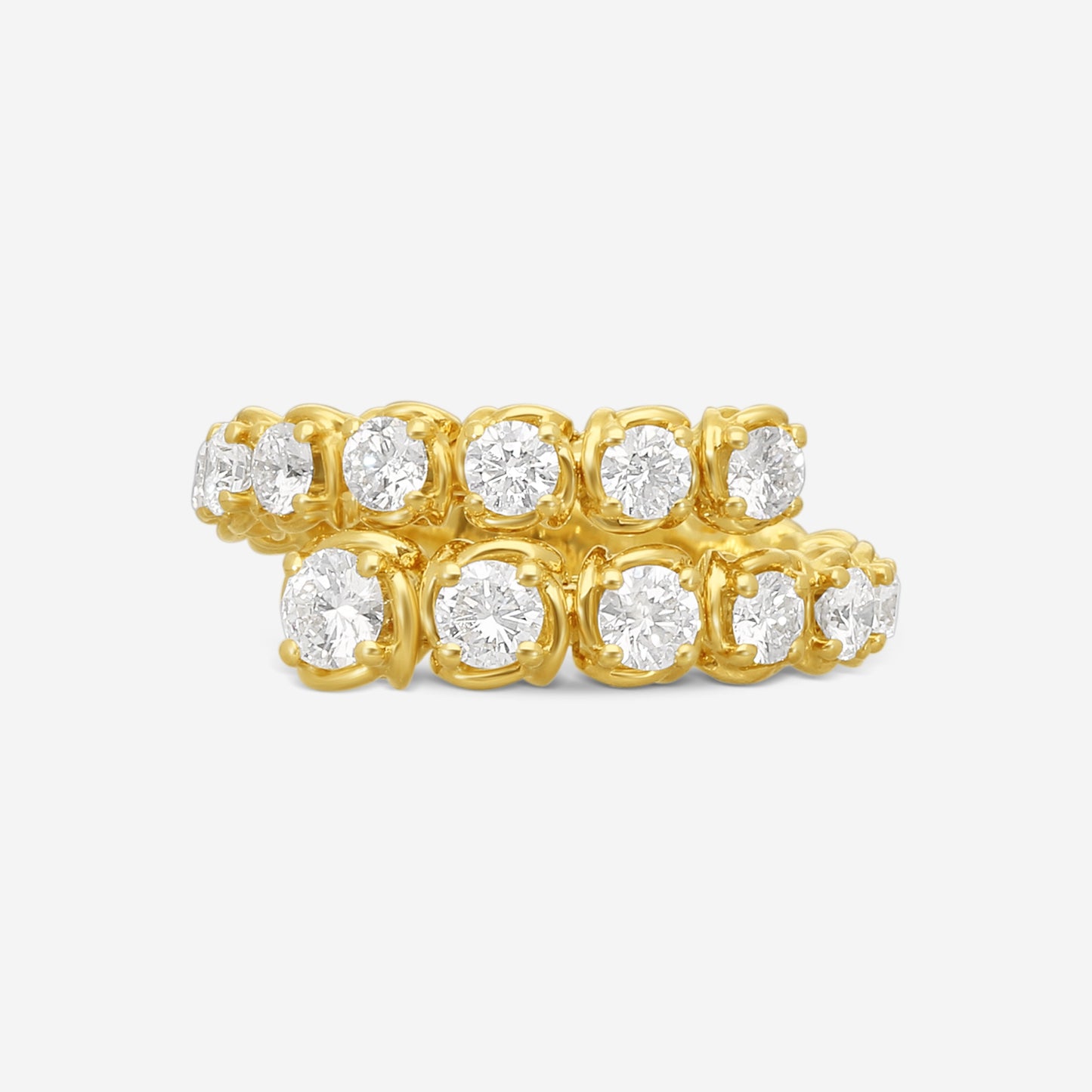 Ina Mar Flexible 18K Yellow Gold Diamond Ring