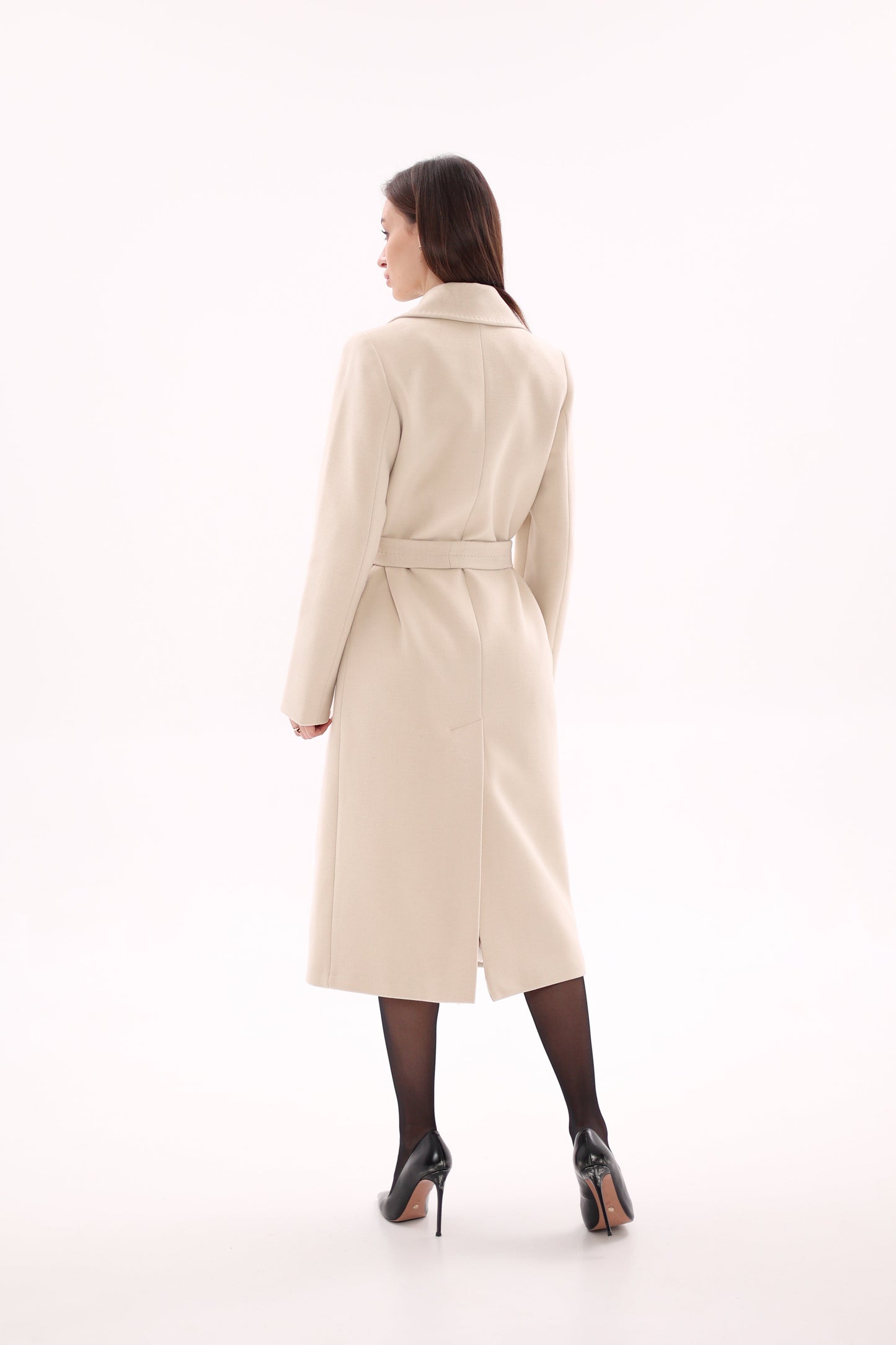 Denise Cashmere Blend Overcoat Nude