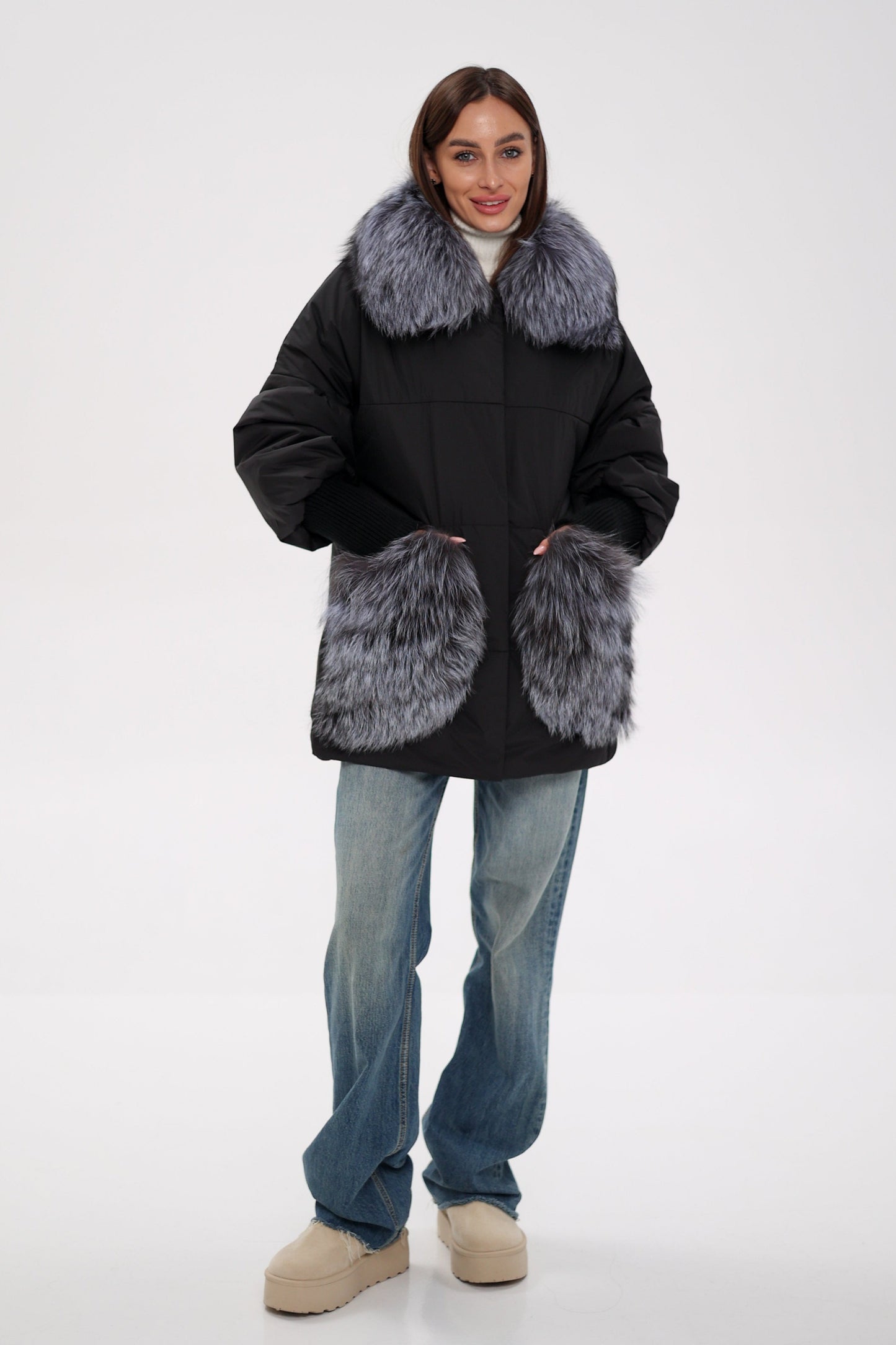 Silver Fox Down Fill Coat