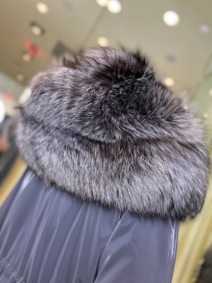 Silver Fox Fully Lined Hood Rabbit Insulated Parka