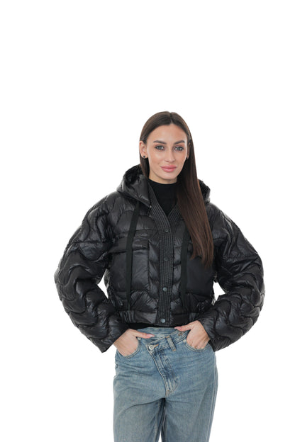 Lexi Cropped Jacket in Black