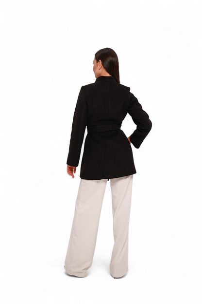 Opéra Cashmere Blend Overcoat in Black