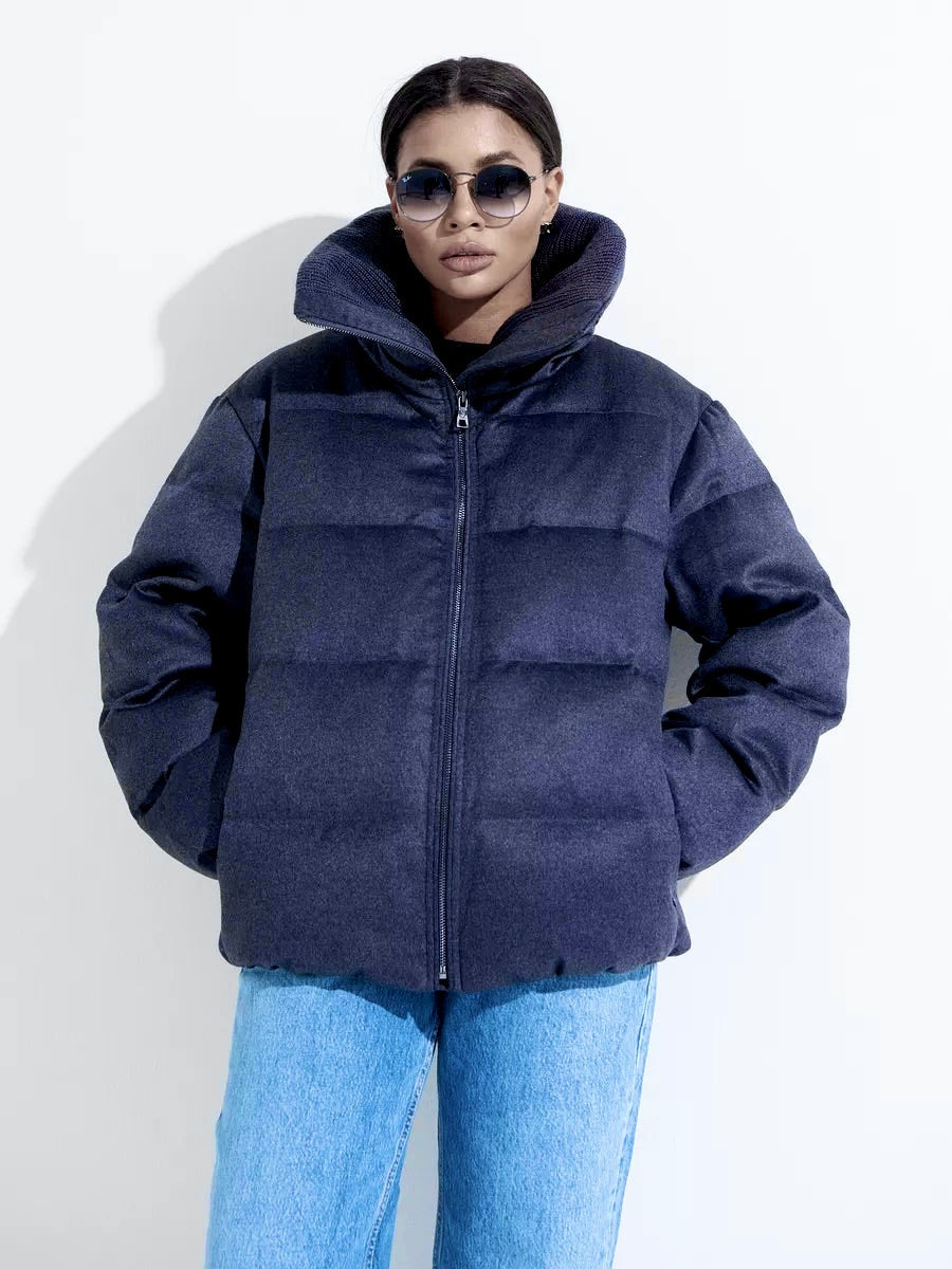 Australian Wool Silk Blend Down Coat