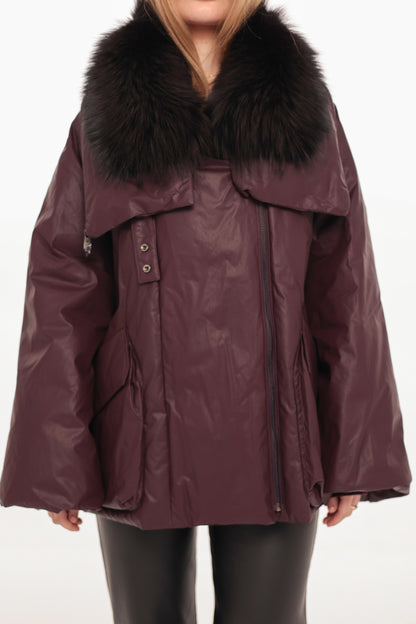 Eloise Genuine Fox Fur Down Coat