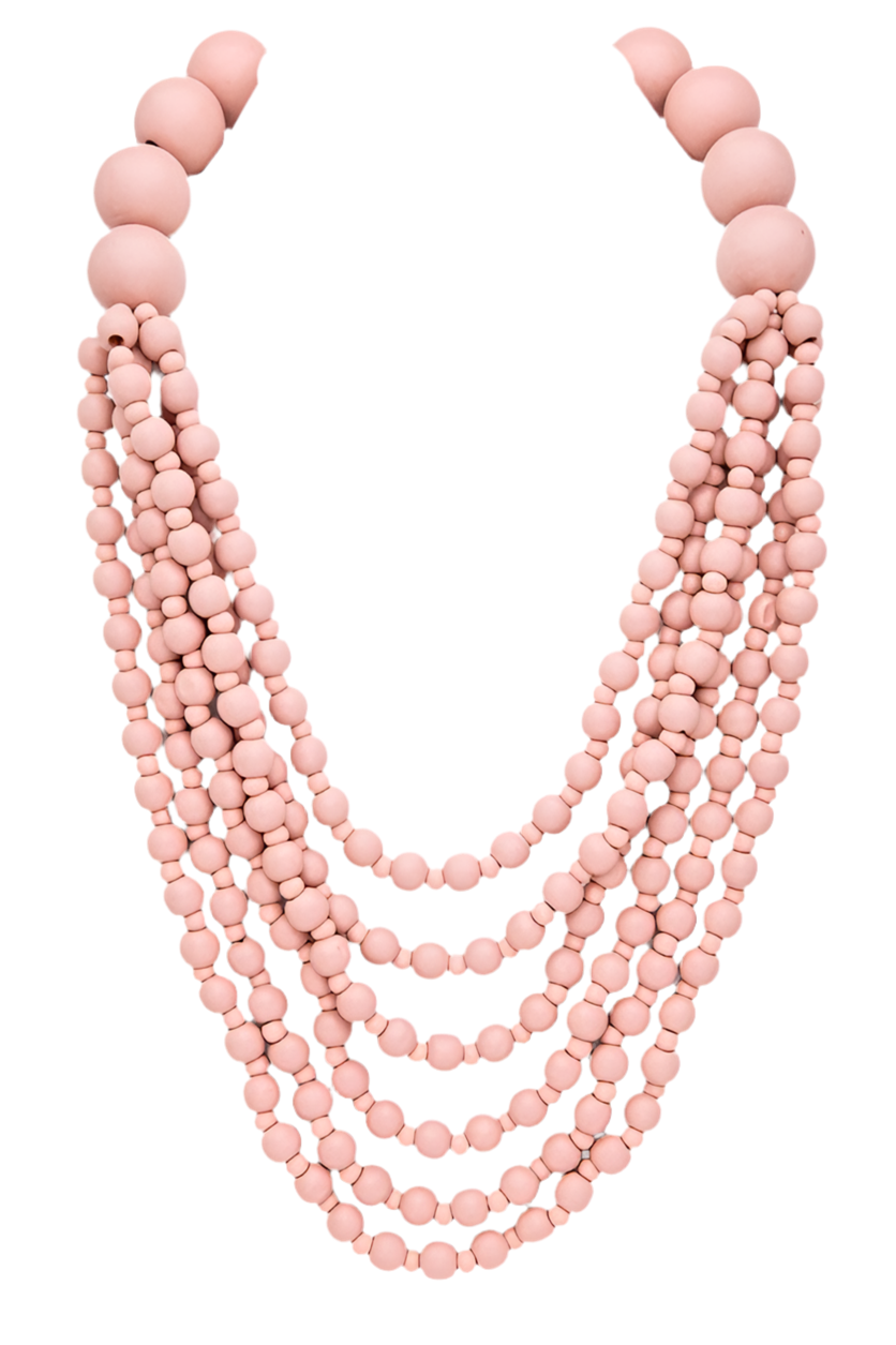 Multi Strand Wooden Beads Necklace - Undeniably LUXE