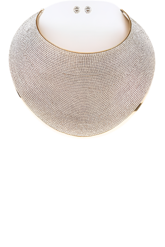 Crystal Collar Necklace Set - Undeniably LUXE