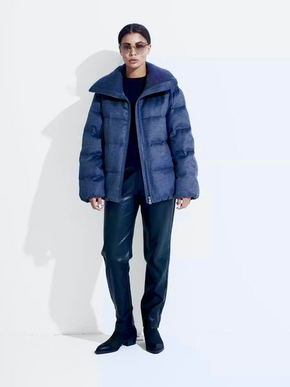 Australian Wool Silk Blend Down Coat