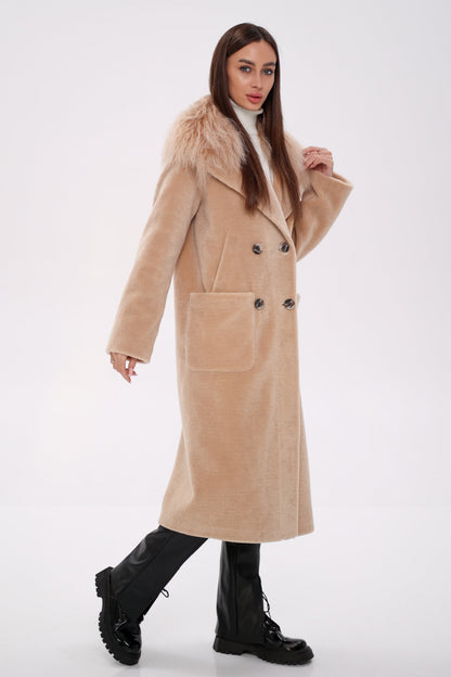 Lama Fur Virgin Wool Coat