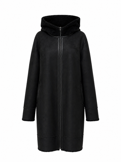 ⇆ Reversible Faux Fur & Suede Coat