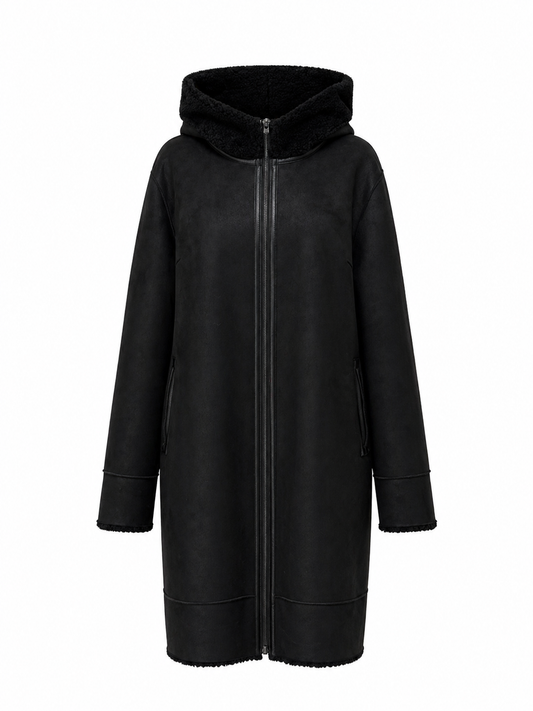 ⇆ Reversible Faux Fur & Suede Coat