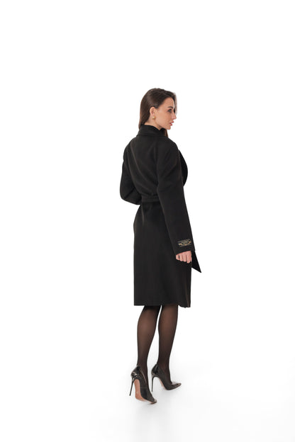 Lafayette Cashmere Blend Overcoat in Black