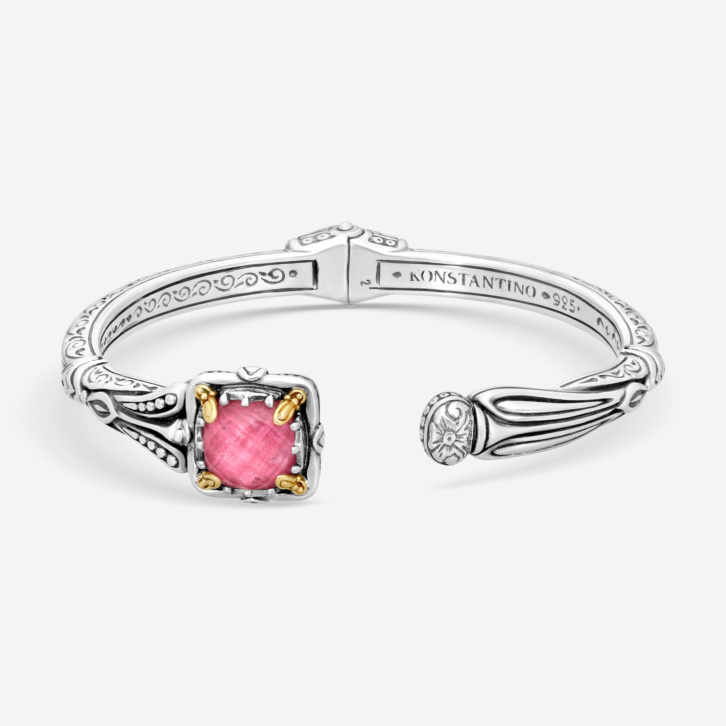 "KONSTANTINO – “Gen K” Sterling Silver & 18K Yellow Gold, Tulite Doublet Bracelet (TD: 9.50 mm) – BKJ682-548  Bracelet Length: 6.5 in."