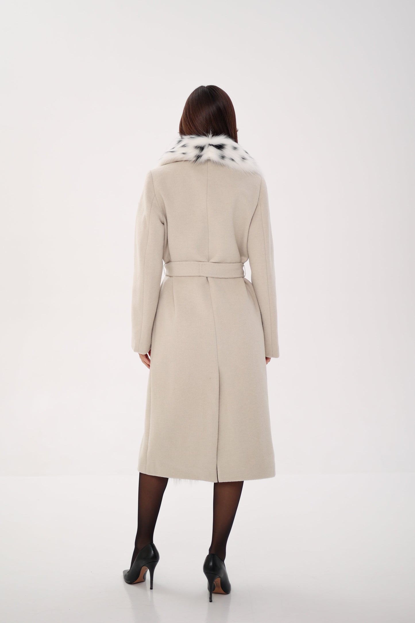 Arctic Fox Virgin Wool Wrap Coat