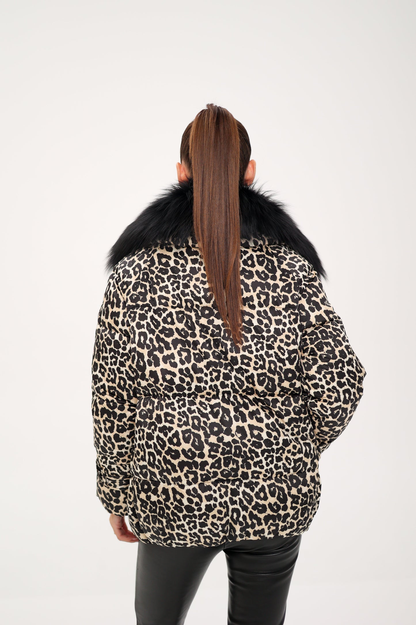 Polar Fox Leopard Luxe Down Parka