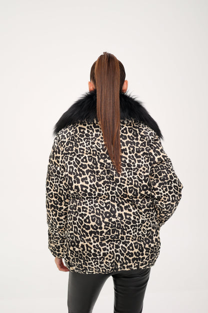 Polar Fox Leopard Luxe Down Parka