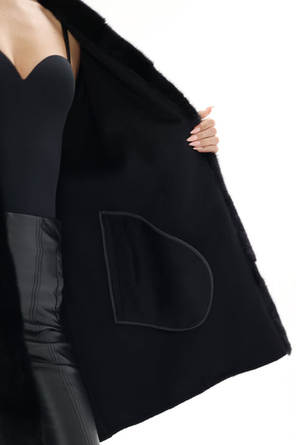 Kopenhagen Fur® Mink Italian Cashmere Wool Coat