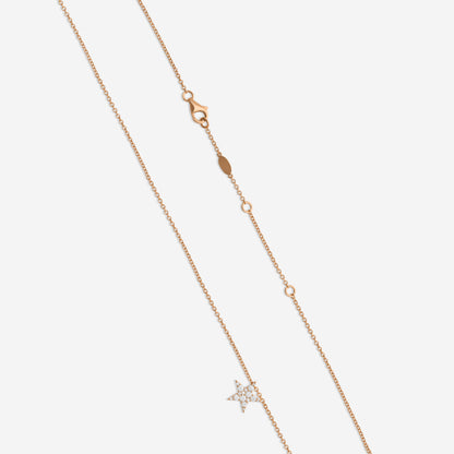 MEMOIRE - 18K RG Luna Pave Star Pendant  (Approx.2.8gr./ DIA: .16ct.twd.) - CCPV111-RG
SIZE / L:18"