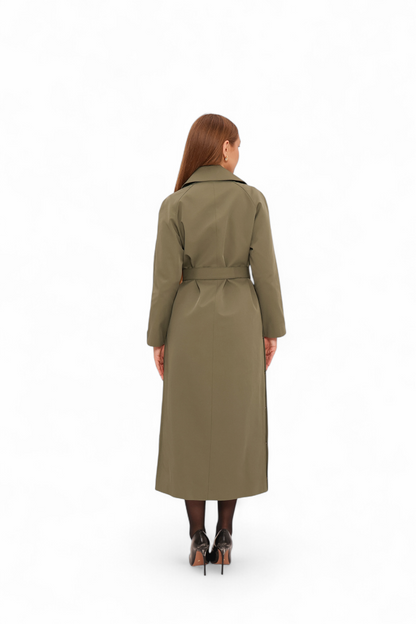 Jackie Trench Coat in Olive