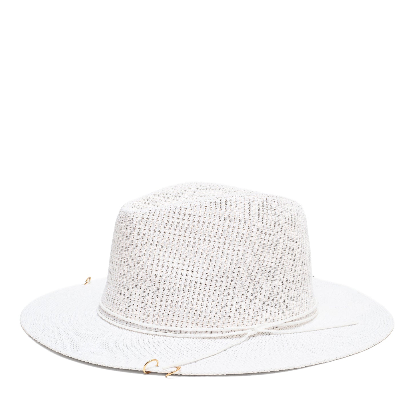 Antonella Double Chain Pierced Hat in White
