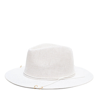 Antonella Double Chain Pierced Hat in White